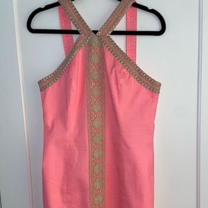 Lilly our islet pink and gold dress